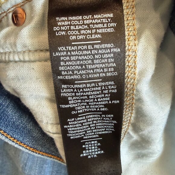 7 For All Mankind Jeans Women's Size 28 Blue Josefina Boyfriend Cut Button Fly - Picture 8 of 13